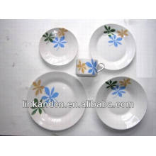 20 / 30pcs placa de jantar de porcelana forma redonda conjuntos